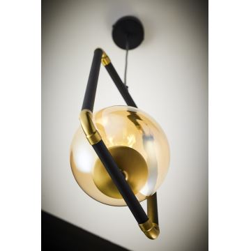 Jupiter 2024 - Hanglamp aan een koord ZAFRA 1xG9/10W/230V zwart/goud/beige