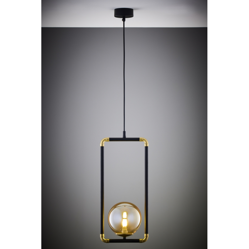 Jupiter 2024 - Hanglamp aan een koord ZAFRA 1xG9/10W/230V zwart/goud/beige