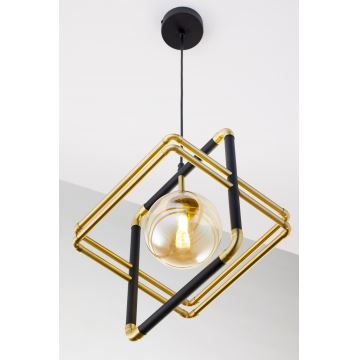 Jupiter 2025 - Hanglamp aan een koord FIORI 1xG9/10W/230V zwart/goud/beige