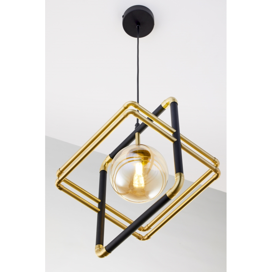 Jupiter 2025 - Hanglamp aan een koord FIORI 1xG9/10W/230V zwart/goud/beige