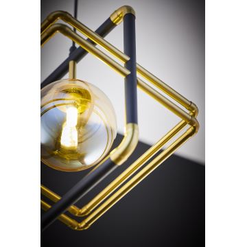 Jupiter 2025 - Hanglamp aan een koord FIORI 1xG9/10W/230V zwart/goud/beige