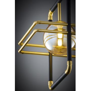 Jupiter 2025 - Hanglamp aan een koord FIORI 1xG9/10W/230V zwart/goud/beige