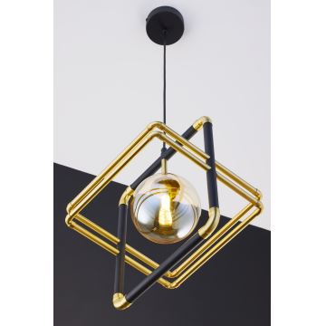 Jupiter 2025 - Hanglamp aan een koord FIORI 1xG9/10W/230V zwart/goud/beige