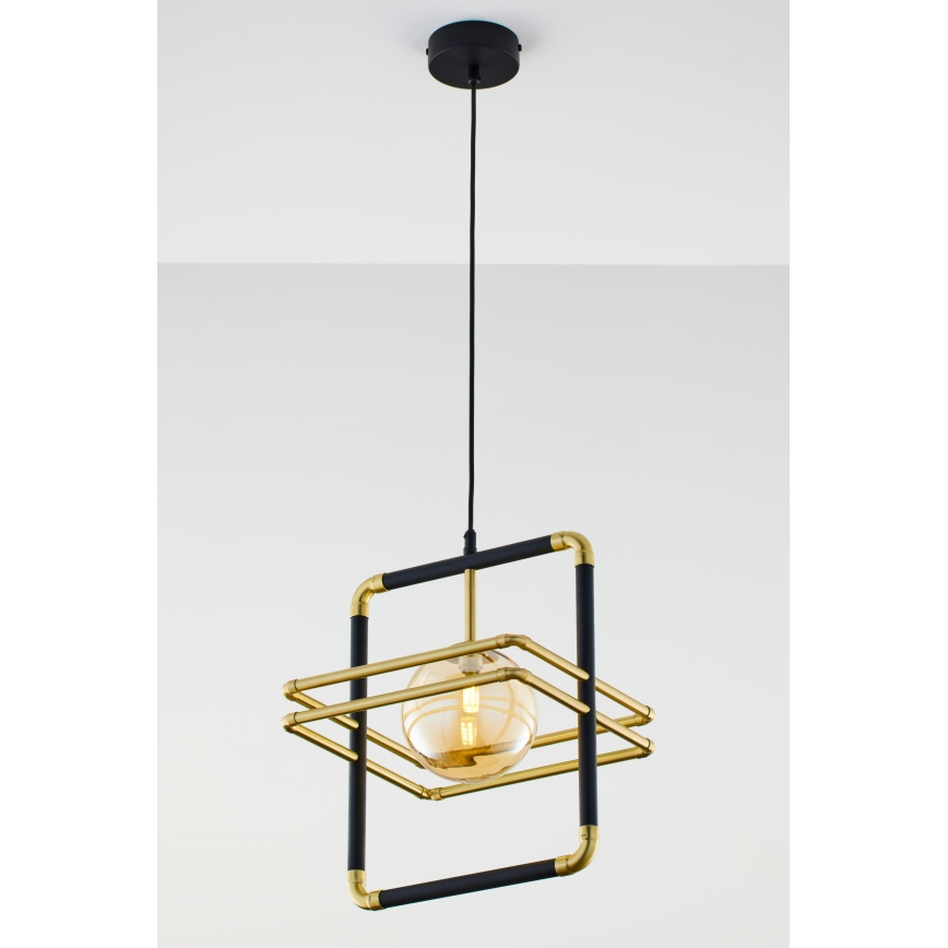 Jupiter 2025 - Hanglamp aan een koord FIORI 1xG9/10W/230V zwart/goud/beige