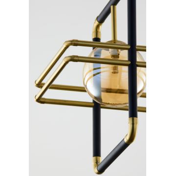 Jupiter 2025 - Hanglamp aan een koord FIORI 1xG9/10W/230V zwart/goud/beige