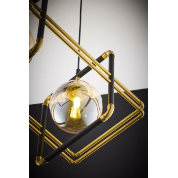 Jupiter 2026 - Hanglamp aan een koord FIORI 2xG9/10W/230V zwart/goud/beige