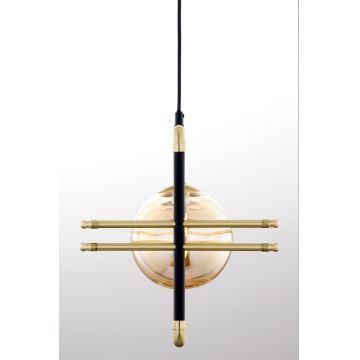 Jupiter 2027 - Hanglamp aan een koord FIORI 3xG9/10W/230V zwart/goud/beige