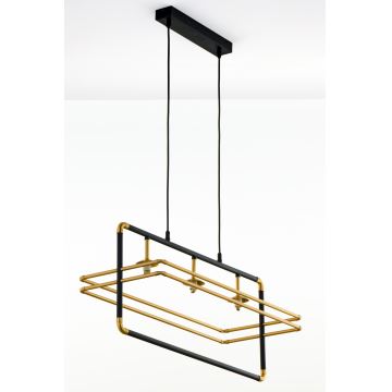 Jupiter 2027 - Hanglamp aan een koord FIORI 3xG9/10W/230V zwart/goud/beige