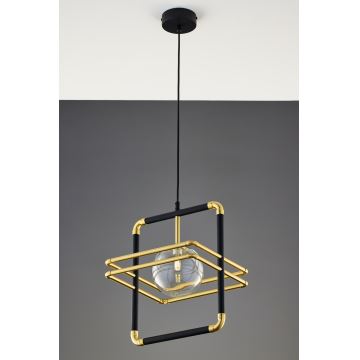 Jupiter 2028 - Hanglamp aan een koord FIORI 1xG9/10W/230V zwart/goud/doorzichtig