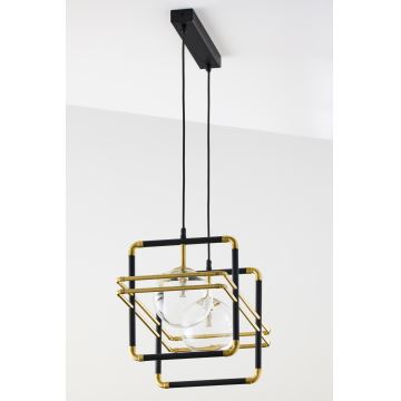 Jupiter 2029 - Suspension filaire FIORI 2xG9/10W/230V noir/doré/transparent