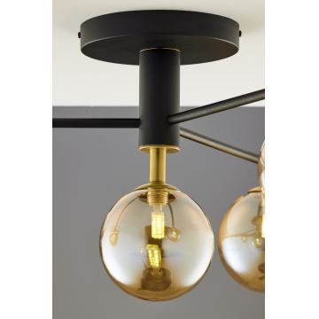 Jupiter 2031 - Bevestigde hanglamp FIGARO 4xG9/10W/230V zwart/goud/beige