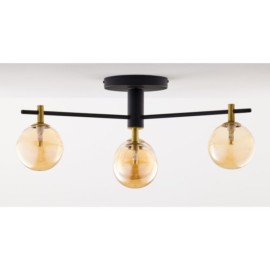 Jupiter 2031 - Bevestigde hanglamp FIGARO 4xG9/10W/230V zwart/goud/beige