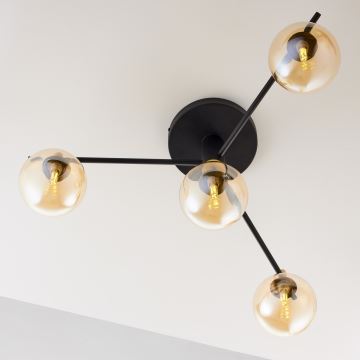 Jupiter 2031 - Bevestigde hanglamp FIGARO 4xG9/10W/230V zwart/goud/beige