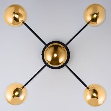 Jupiter 2032 - Bevestigde hanglamp FIGARO 5xG9/10W/230V zwart/goud/beige