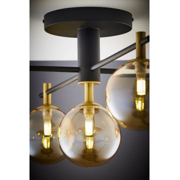 Jupiter 2032 - Bevestigde hanglamp FIGARO 5xG9/10W/230V zwart/goud/beige