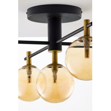 Jupiter 2032 - Bevestigde hanglamp FIGARO 5xG9/10W/230V zwart/goud/beige