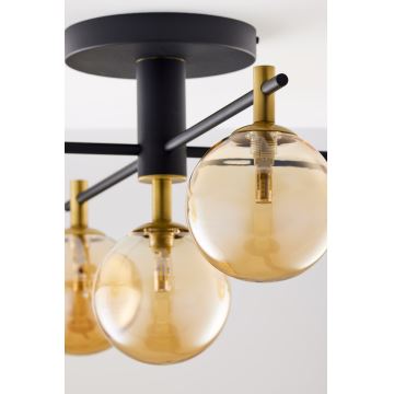 Jupiter 2032 - Bevestigde hanglamp FIGARO 5xG9/10W/230V zwart/goud/beige