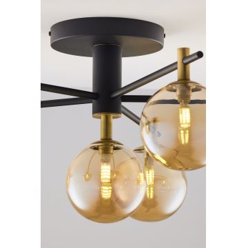 Jupiter 2033 - Bevestigde hanglamp FIGARO 6xG9/10W/230V zwart/goud/beige