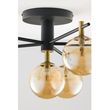 Jupiter 2033 - Bevestigde hanglamp FIGARO 6xG9/10W/230V zwart/goud/beige