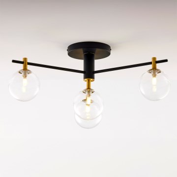 Jupiter 2034 - Bevestigde hanglamp FIGARO 4xG9/10W/230V zwart/goud/beige/doorzichtig