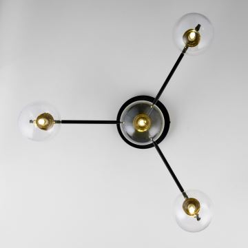 Jupiter 2034 - Bevestigde hanglamp FIGARO 4xG9/10W/230V zwart/goud/beige/doorzichtig