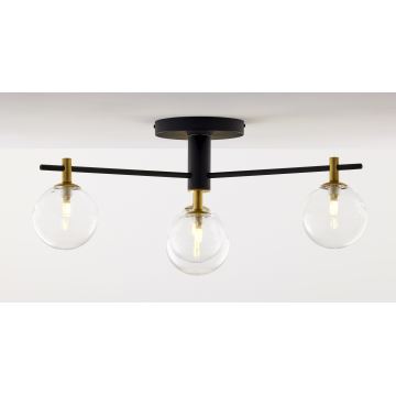 Jupiter 2034 - Bevestigde hanglamp FIGARO 4xG9/10W/230V zwart/goud/beige/doorzichtig