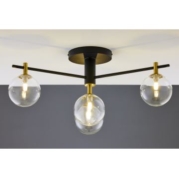 Jupiter 2034 - Bevestigde hanglamp FIGARO 4xG9/10W/230V zwart/goud/beige/doorzichtig