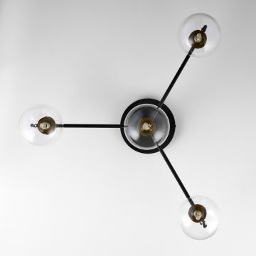 Jupiter 2034 - Bevestigde hanglamp FIGARO 4xG9/10W/230V zwart/goud/beige/doorzichtig