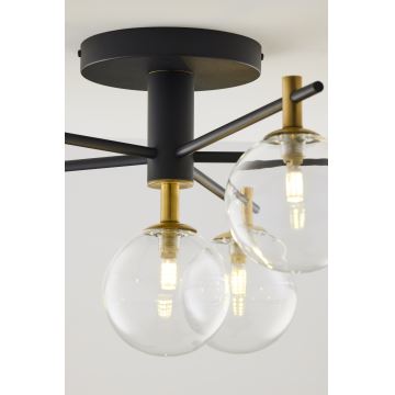 Jupiter 2036 - Bevestigde hanglamp FIGARO 6xG9/10W/230V zwart/goud/beige/doorzichtig