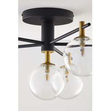 Jupiter 2036 - Bevestigde hanglamp FIGARO 6xG9/10W/230V zwart/goud/beige/doorzichtig