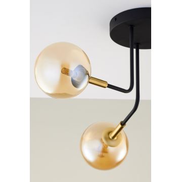 Jupiter 2037 - Hanglamp met vaste pendel BURANO 3xG9/10W/230V zwart/goud/beige