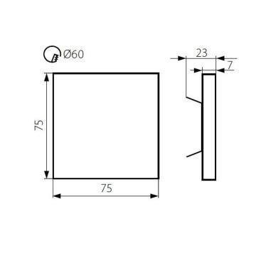 Kanlux 23117 - LED Trapverlichting ORID LED/0,8W/12V 6500K