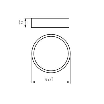 Plafondlamp JASMIN 1xE27/20W/230V grenen ø 27,5 cm wengé