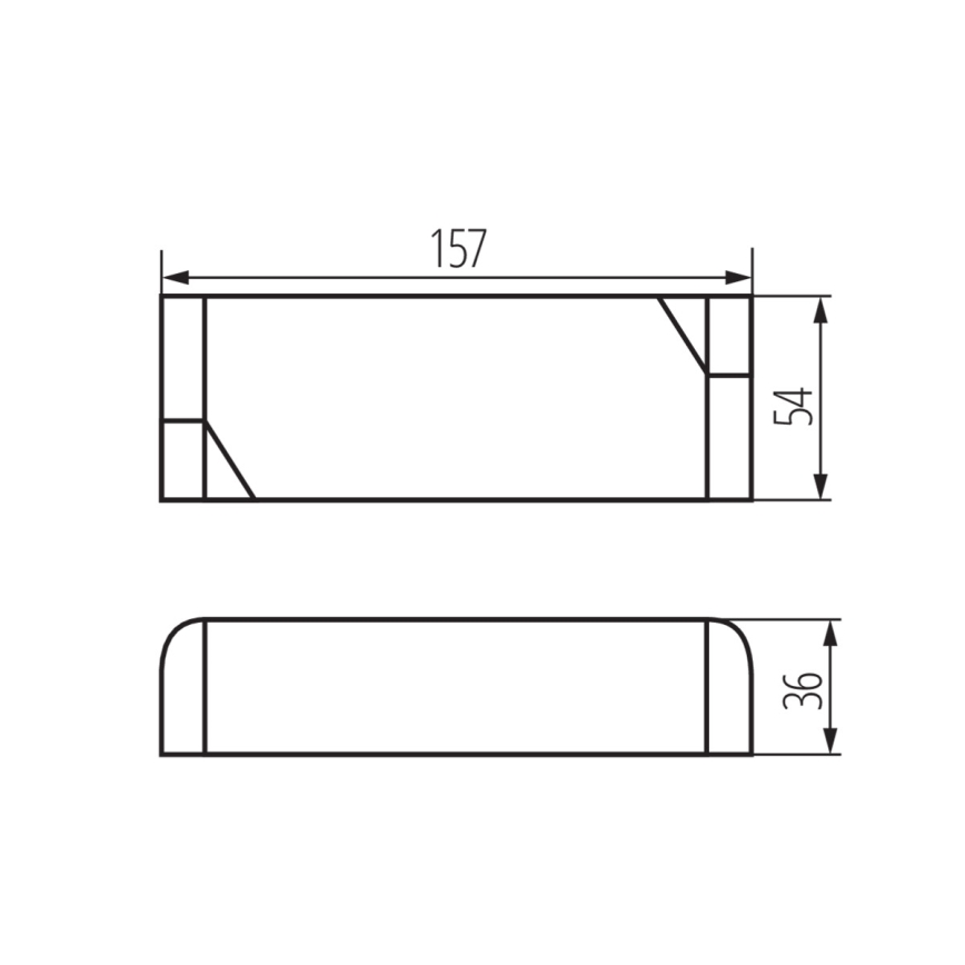 LED Elektrische transformator 60W/24V