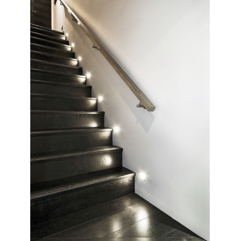 Eclairage d'escalier sans fil - avec détecteur de mouvement - LED - Grijs