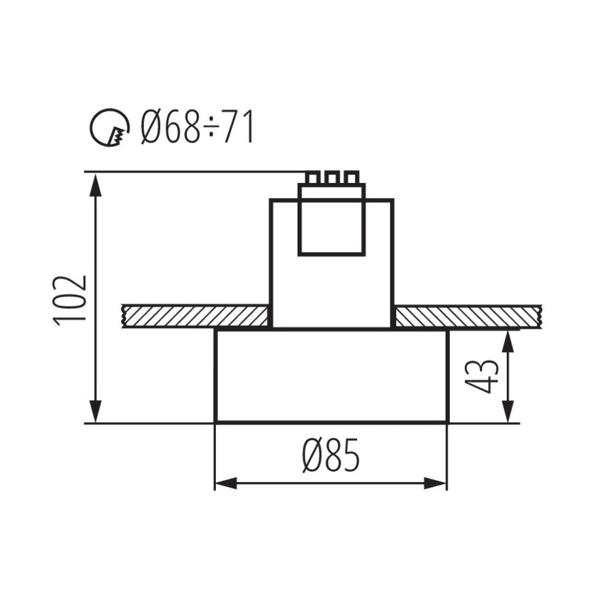 Inbouw Lamp MINI RITI 1xGU10/25W/230V wit