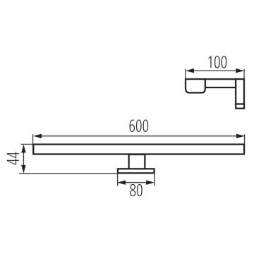 Éclairage miroir salle de bain ASTIM LED/12W/230V IP44 blanc