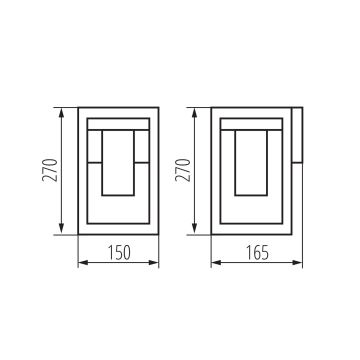 Applique murale extérieure VIMO 1xE27/15W/230V IP44 noir