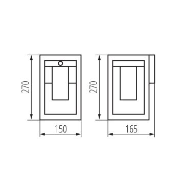 Applique murale extérieure avec détecteur VIMO 1xE27/15W/230V IP44