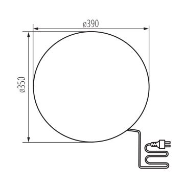 Buitenlamp STONO 1xE27/25W/230V diameter 39 cm IP65