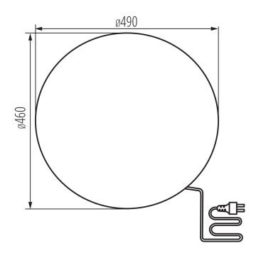 Buitenlamp STONO 1xE27/25W/230V diameter 49 cm IP65