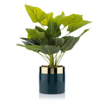 Keramische Bloempot CINDY 13x13 cm groen/goud