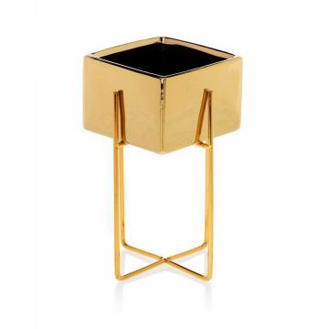 Keramische Bloempot MIZU 20,4x12,1 cm goud