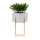 Keramische Bloempot MIZU 22x12 cm wit/goud