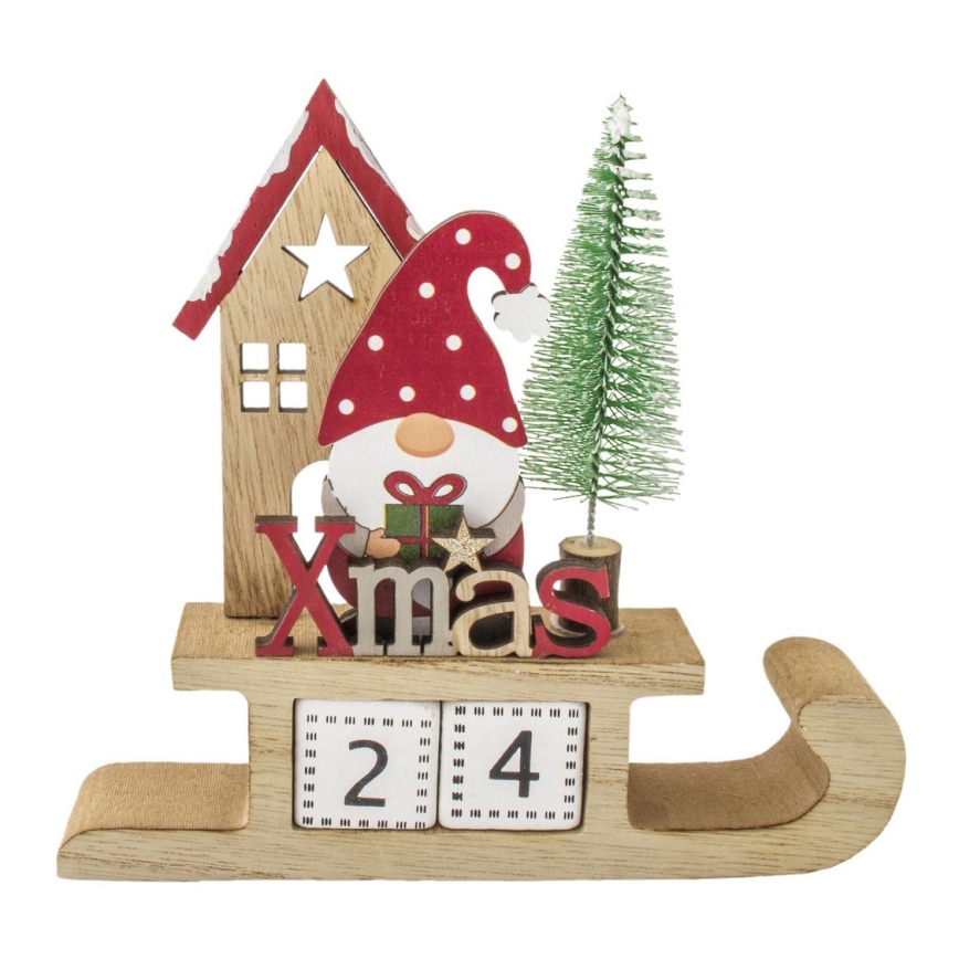 Kerst Decoratie slee hout