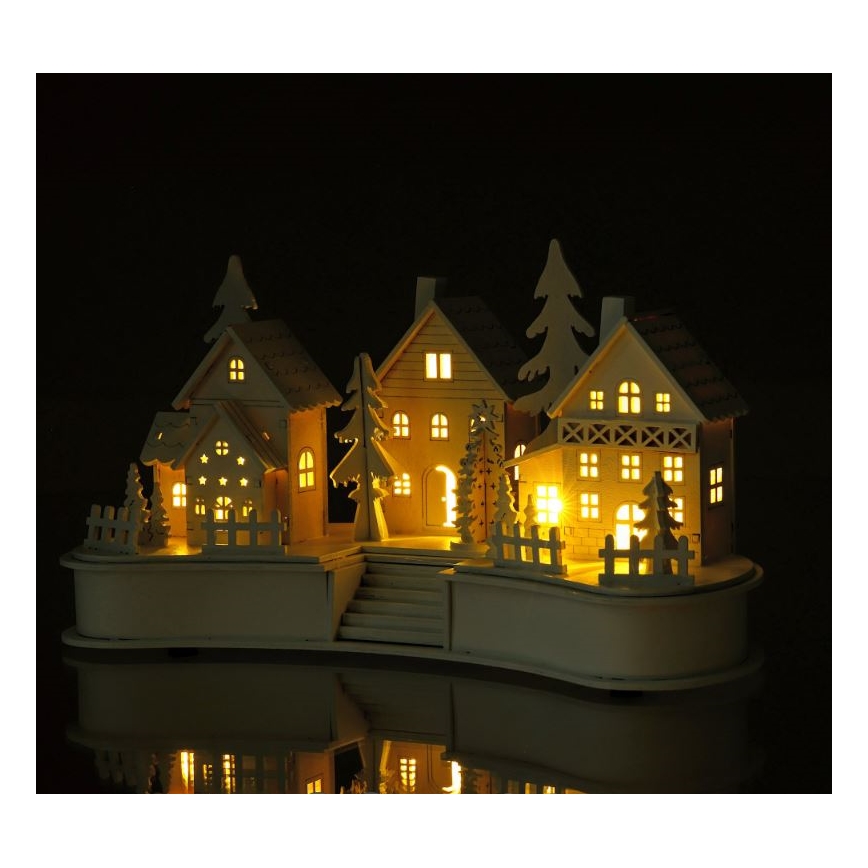 Kerst LED Decoratie LED/2xAA dorp