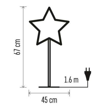 Kerstdecoratie 1xE14/25W/230V d. 45 cm goudkleurig