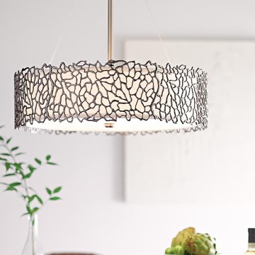 Kichler - Hanglamp aan een koord SILVER CORAL 3xE27/100W/230V chroom