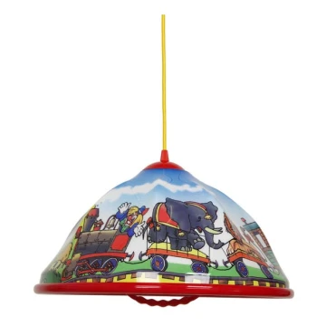 Kinder hanglamp aan een koord AKRYL DZ 1xE27/60W circus/rood