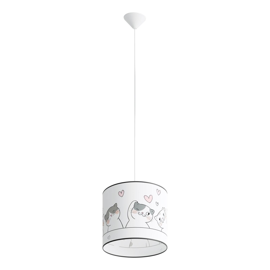 Kinder hanglamp aan een koord CAT 1xE27/15W/230V diameter 30 cm kat